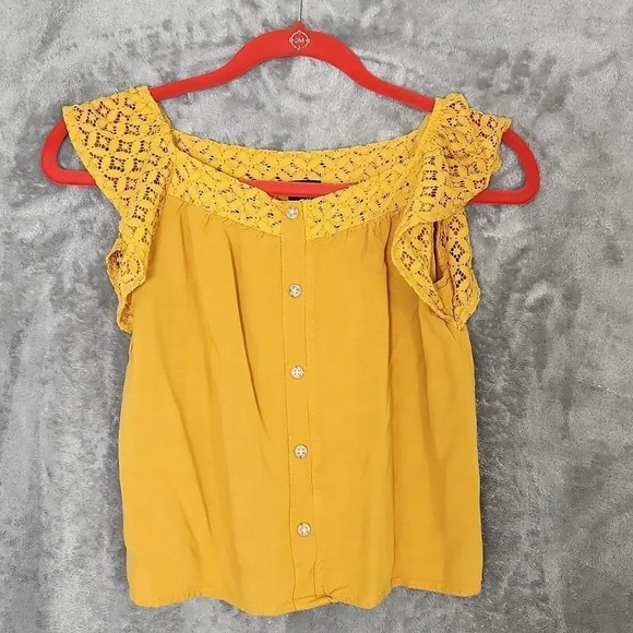 Ransom Girl Tops - RANSOM Girl Yellow crop top for women size large